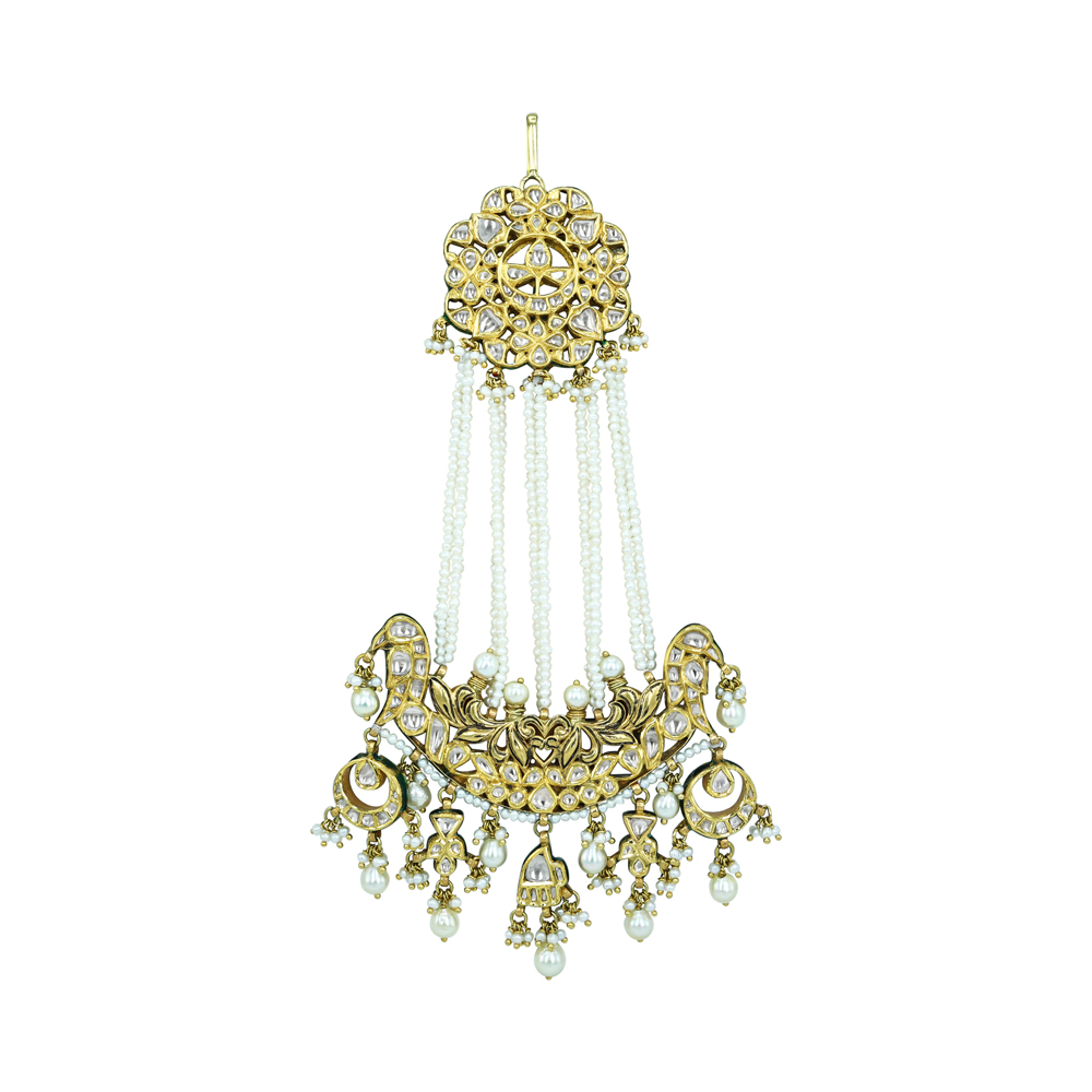 Traditional Polki Passa with Pearl Tassels